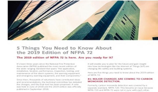 Five Things That Everyone Needs To Know About The 2019 Edition Of NFPA 72