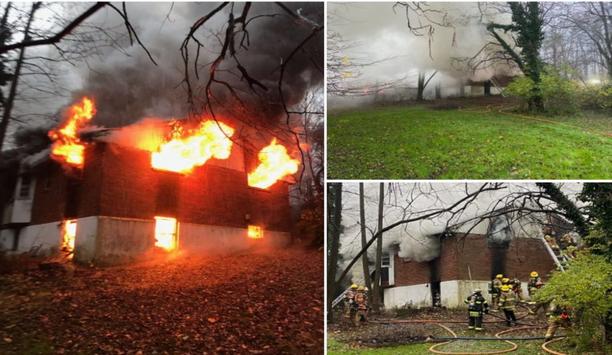 Branchville Fire Department's Company 11 Responds To House Fire In Laurel