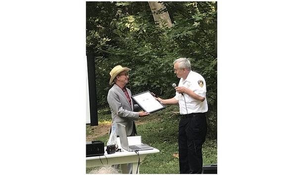 GEFD Fire Chief's Citation Presented To Sycamore Island Club Caretaker 'Towpath Joe' Hage