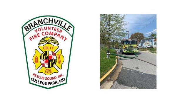 Branchville Volunteer Fire Company's E811B Responds To A Working Fire In Hyattsville