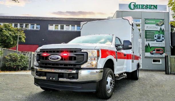 C. Miesen GmbH & Co. KG Delivers 13 New Rescue Ambulance Box Bodies On Ford F350 For Saudi Arabia
