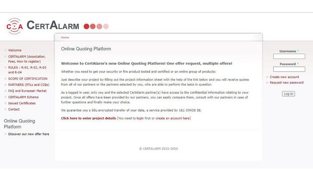 CertAlarm Launches Online Quoting Platform To Test And Certify Fire And Security Products