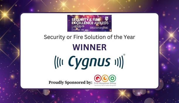 Cygnus Wins Fire Solution Of The Year At Security & Fire Excellence Awards 2024