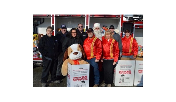 KME Fire Apparatus Deliver To Toys For Tots Drive Conducted By The U.S. Marine Corps Reserve