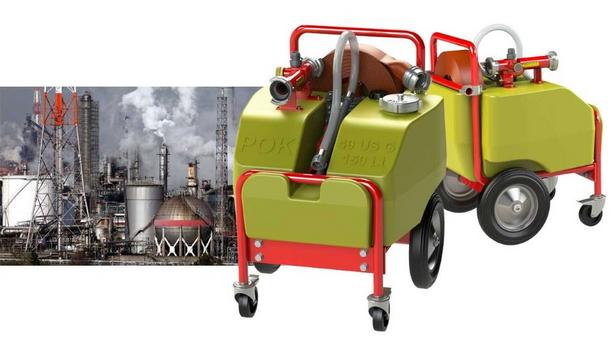 POK’s Mobile Foam Units Come Equipped With A 100-liter Foaming Tank On Wheels And A Foam Generator Nozzle