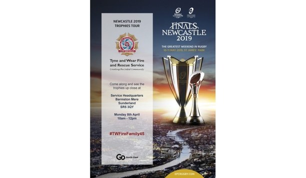 Tyne And Wear Fire And Rescue To Host Trophies For The Heineken Champions Cup And European Rugby Challenge