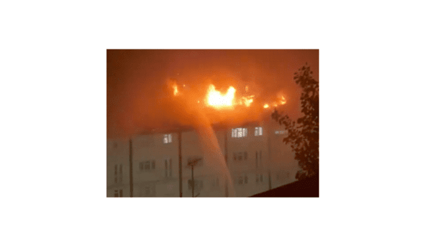 London Fire Brigade Attends To The Huge Blaze That Broke Out At The Wood Green Block Of Flats In North London