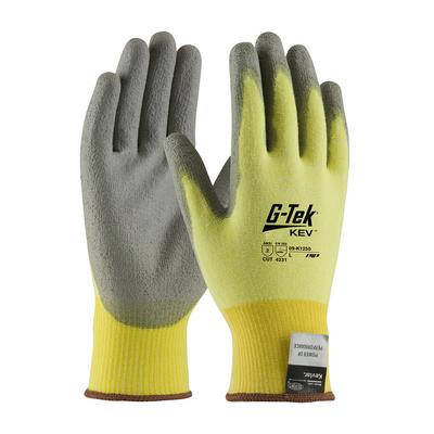 Protective Industrial Products 09-K1250V Seamless Knit Kevlar® / Elastane Glove with Polyurethane Coated Flat Grip on Palm & Fingers - Vend-Ready