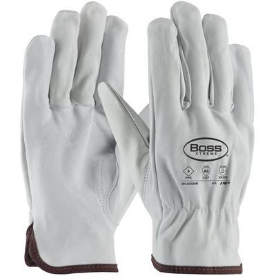 Protective Industrial Products 09-LC533AR AR Rated Top Grain Goatskin Leather Drivers Glove with Para-Aramid Lining - Keystone Thumb