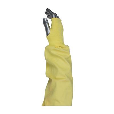 Protective Industrial Products 10-K47 Single-Ply Kevlar® / Cotton Blended Sleeve with Blue/Gold Elastic End and Thumb Hole