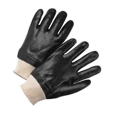 Protective Industrial Products 1007RF PVC Dipped Glove with Interlock Liner and Rough Finish - Knitwrist