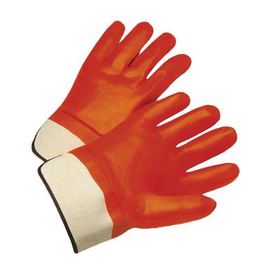 Protective Industrial Products 1017OR PVC Dipped Glove with Jersey Liner and Smooth Finish - Rubberized Safety Cuff