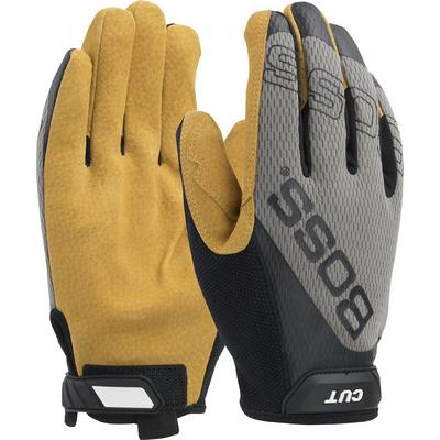 Protective Industrial Products 120-MC1325T Premium Pigskin Leather Palm with Mesh Fabric Back and Para-Aramid Cut Lining