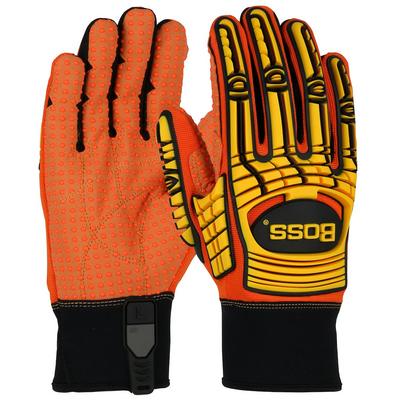 Protective Industrial Products 120-MP2110 Synthetic Leather Palm with PVC Dotted Grip and Spandex Back - TPR Impact Protection