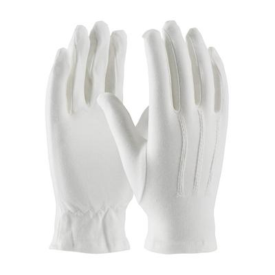 Protective Industrial Products 130-100WM 100% Cotton Dress Glove with Raised Stitching on Back - Open Cuff