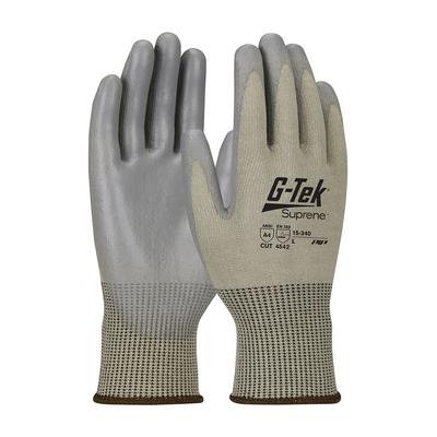 Protective Industrial Products 15-340 Seamless Knit Suprene™ Blended Glove with Polyurethane Coated Flat Grip on Palm & Fingers