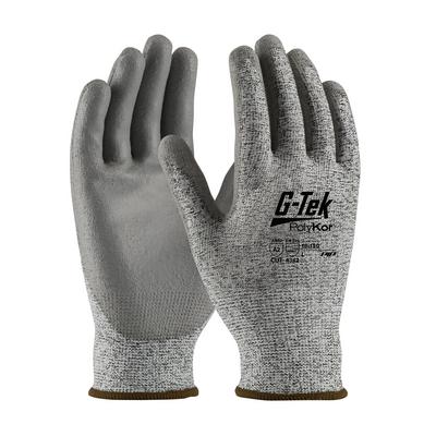 Protective Industrial Products 16-150 Seamless Knit PolyKor® Blended Glove with Polyurethane Coated Flat Grip on Palm & Fingers