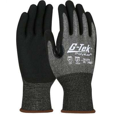 Protective Industrial Products 16-278 Seamless Knit PolyKor® X7™ Blended Glove with Nitrile Coated MicroSurface Grip on Palm & Fingers - Touchscreen Compatible