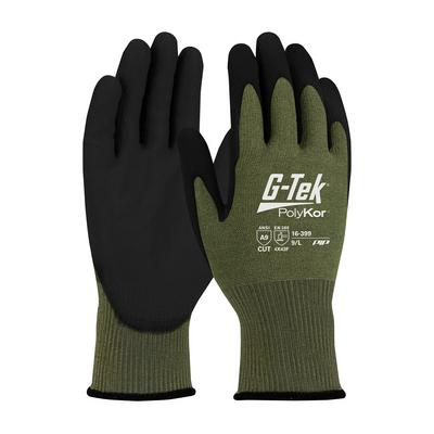 Protective Industrial Products 16-399 Seamless Knit PolyKor® X7™ Blended Glove with NeoFoam® Coated MicroSurface Grip on Palm & Fingers - Touchscreen Compatible