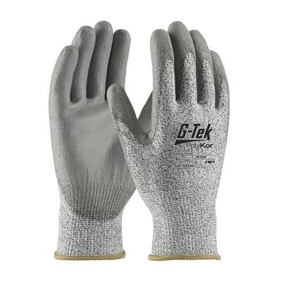 Protective Industrial Products 16-530 Seamless Knit PolyKor® Blended Glove with Polyurethane Coated Flat Grip on Palm & Fingers