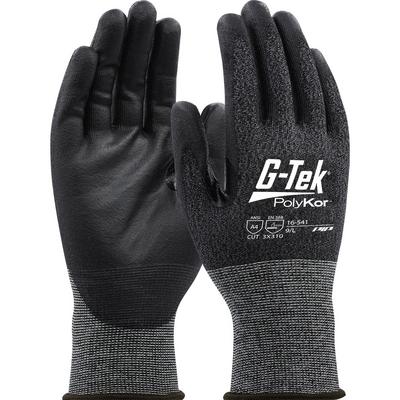 Protective Industrial Products 16-541 Seamless Knit PolyKor® Blended Glove with Polyurethane Coated Flat Grip on Palm & Fingers - 21 Gauge - Touchscreen Compatible