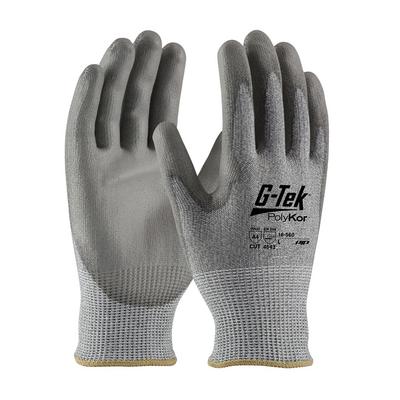 Protective Industrial Products 16-560 Seamless Knit PolyKor® Blended Glove with Polyurethane Coated Flat Grip on Palm & Fingers