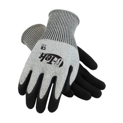 Protective Industrial Products 16-815 Seamless Knit PolyKor® Blended Glove with Double-Dipped Latex Coated MicroSurface Grip on Palm & Fingers