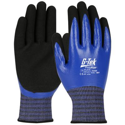 Protective Industrial Products 16-939 Seamless Knit PolyKor™ X7™ Blended Glove with Double-Dipped Nitrile Coated MicroSurface Grip on Full Hand - Touchscreen Compatible