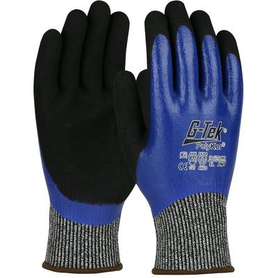 Protective Industrial Products 16-CUT229MS Seamless Knit PolyKor™ Blended Glove with Double-Dipped Nitrile Coated Microsurface Grip on Full Hand