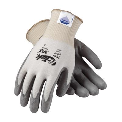 Protective Industrial Products 19-D310 Seamless Knit Dyneema® Diamond Blended Glove with Polyurethane Coated Flat Grip on Palm & Fingers