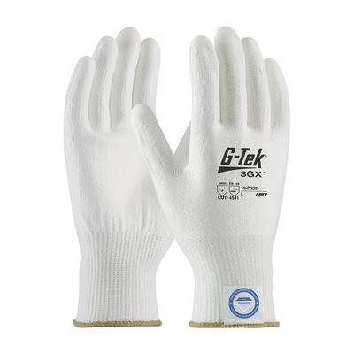 Protective Industrial Products 19-D325 Seamless Knit Dyneema® Diamond Blended Glove with Polyurethane Coated Flat Grip on Palm & Fingers