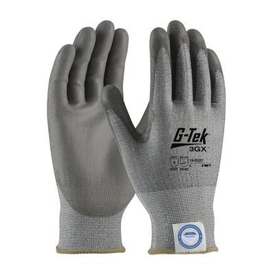 Protective Industrial Products 19-D327 Seamless Knit Dyneema® Diamond Blended Glove with Polyurethane Coated Flat Grip on Palm & Fingers