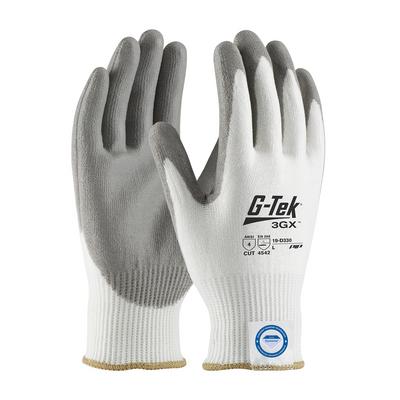 Protective Industrial Products 19-D330 Seamless Knit Dyneema® Diamond Blended Glove with Polyurethane Coated Flat Grip on Palm & Fingers
