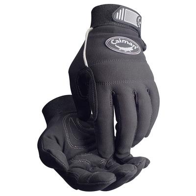 Protective Industrial Products 1932 Synthetic Leather Padded Palm and Black Spandex Back