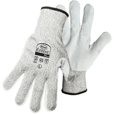 Protective Industrial Products 1CF7003 Seamless Knit HPPE Blended Glove with Split Cowhide Leather Palm - Knit Wrist