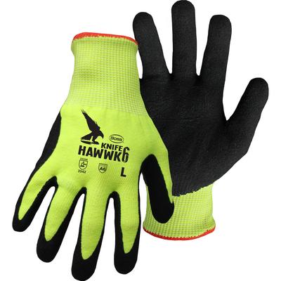 Protective Industrial Products 1CF7007N Seamless Knit HPPE Blended Glove with Foam Padded Palm, Sandy Nitrile Coated Palm & Fingertips