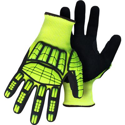 Protective Industrial Products 1CF7007NTPR Seamless Knit HPPE Blended Glove with Foam Padded Palm, Sandy Nitrile Coated Palm & Fingertips