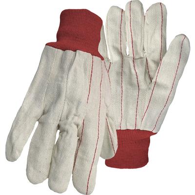 Protective Industrial Products 1JC28013R Cotton Canvas Double Palm Glove with Nap-in Finish - Knitwrist