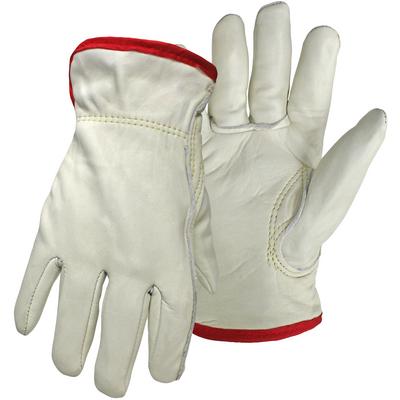 Protective Industrial Products 1JL6133 Top Grain Cowhide Leather Glove with White Thermal Waffle Knit Lining - Keystone Thumb