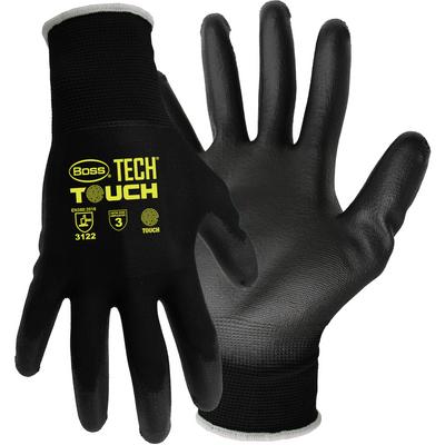 Protective Industrial Products 1PU3700 Seamless Knit Polyester Glove with Polyurethane Grip Touchscreen Capable - Medium Weight