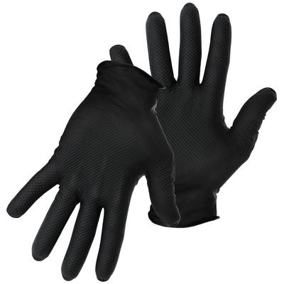 Protective Industrial Products 1UH0088B General Grade 8 Mil Disposable Black Nitrile Powder Free Gloves, Lightly Textured - Latex Free