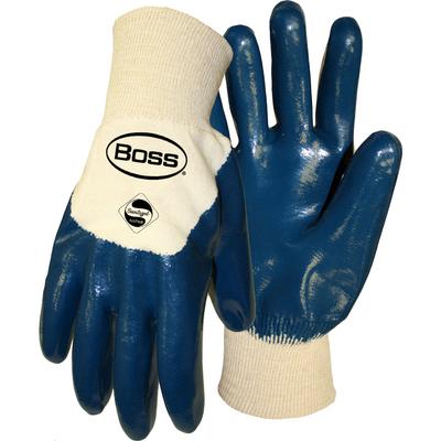 Protective Industrial Products 1UH7262 Nitrile Dipped Glove with Interlock Liner and Smooth Finish on Palm, Fingers & Knuckles - Knitwrist