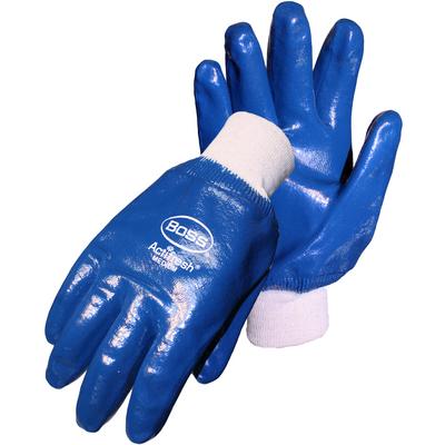 Protective Industrial Products 1UH7063 Nitrile Dipped Glove with Jersey Liner and Smooth Finish on Full Hand - Knitwrist