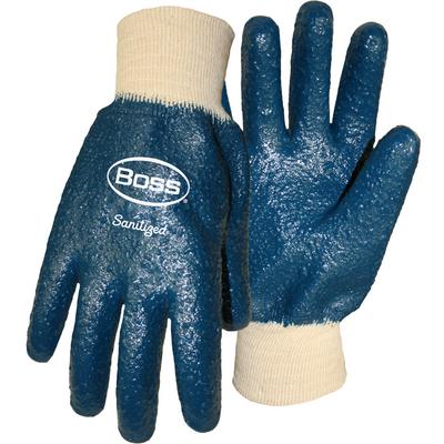 Protective Industrial Products 1UH7163 Nitrile Dipped Glove with Jersey Liner and Textured Finish on Full Hand - Knitwrist