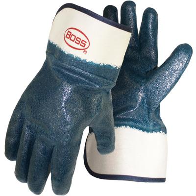 Protective Industrial Products 1UH7365 Nitrile Dipped Glove with Jersey Liner and Textured Finish on Full Hand - Plasticized Safety Cuff