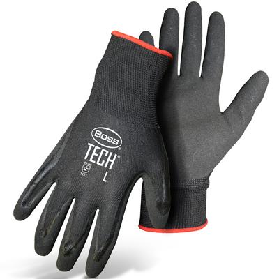 Protective Industrial Products 1UH7820 Seamless Knit Polyester Glove with Double-Dipped Nitrile/PU Coating on Palm & Fingertips