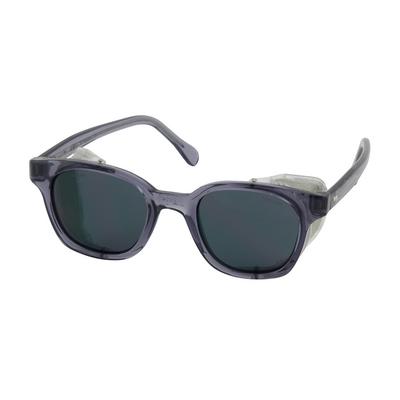 Protective Industrial Products 249-5907-401 Full Frame Safety Glasses with Smoke Frame, Gray Lens and Anti-Scratch Coating
