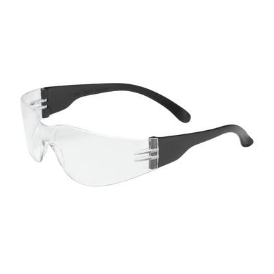 Protective Industrial Products 250-00-0000 Rimless Safety Glasses with Black Temple, Clear Lens and Anti-Scratch Coating