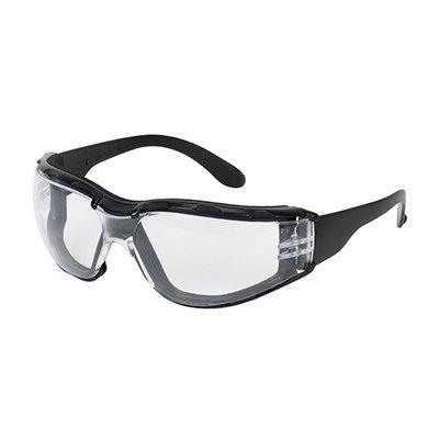 Protective Industrial Products 250-01-F020 Rimless Safety Glasses with Black Temple, Clear Lens, Foam Padding and Anti-Scratch / Anti-Fog Coating