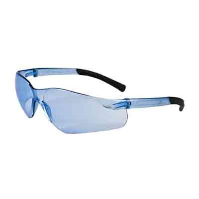 Protective Industrial Products 250-06-5503 Rimless Safety Glasses with Light Blue Temple, Light Blue Lens and Anti-Scratch Coating